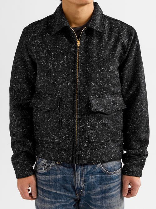 Alcorn Jacket in Black Wool