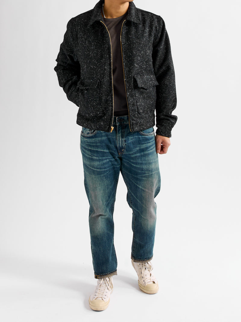 Alcorn Jacket in Black Wool