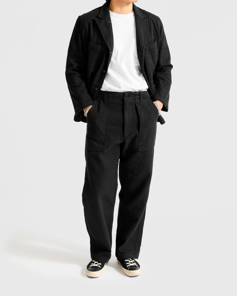 "No-Gi" Bedford Jacket in Black Heavyweight Sashiko