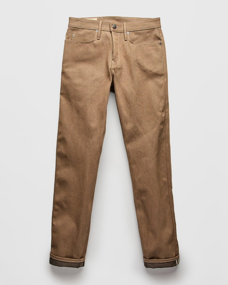 "Portola" 15oz Brown Selvedge Denim - Tapered Fit