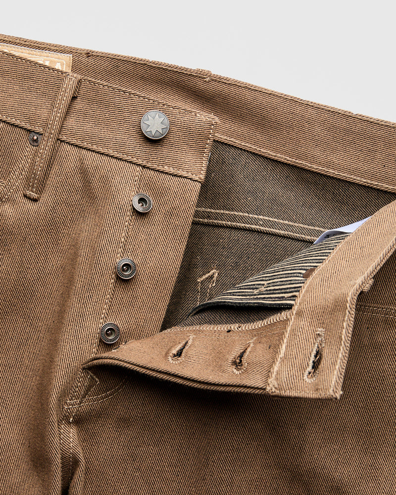"Portola" 15oz Brown Selvedge Denim - Tapered Fit