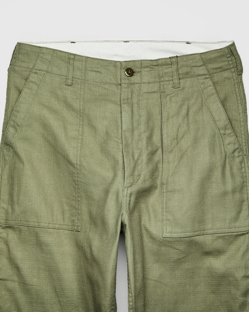 Fatigue Pants in Olive Cotton Linen Java Cloth