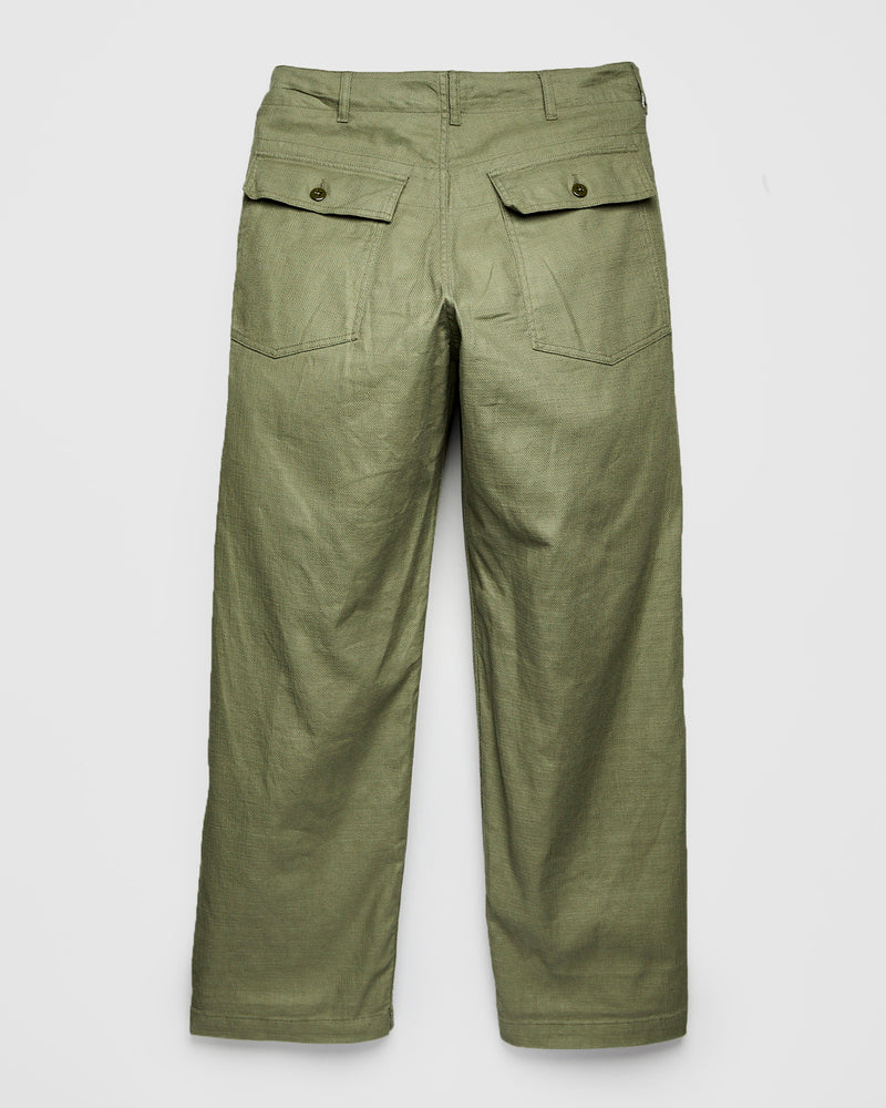Fatigue Pants in Olive Cotton Linen Java Cloth