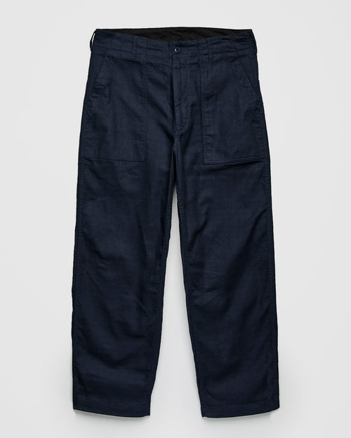 Fatigue Pants in Dark Navy Cotton Linen Java Cloth