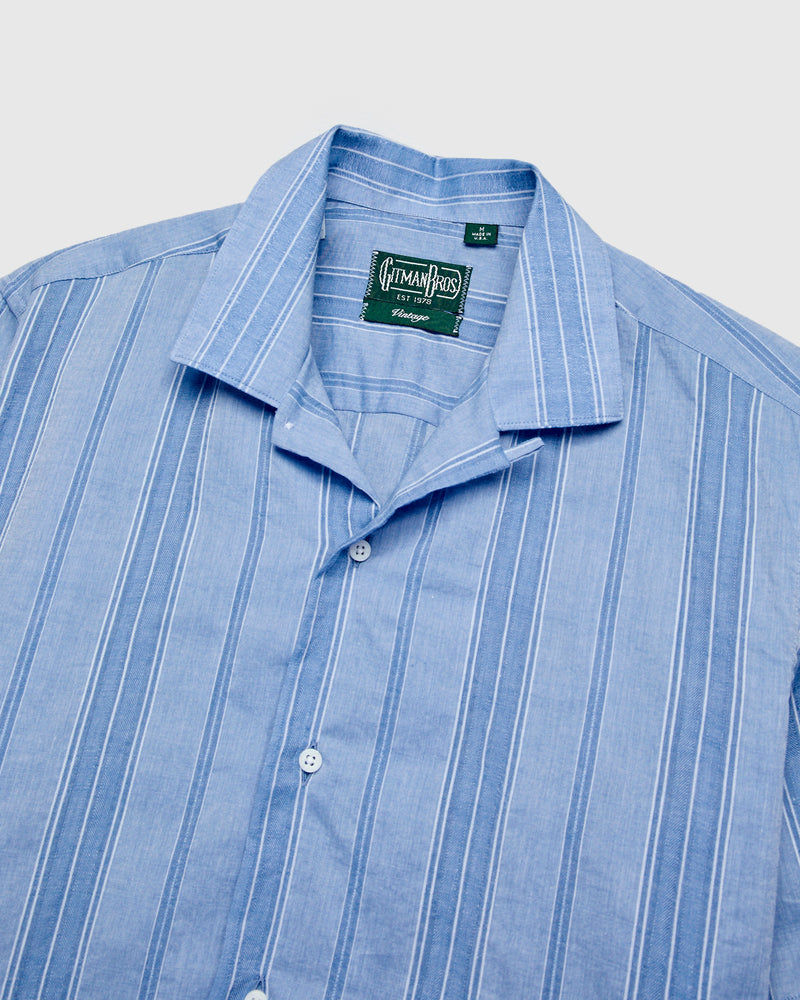 Dobby Camp Shirt in Blue