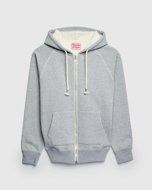 Super Looper Zip Hoodie in Heather Grey