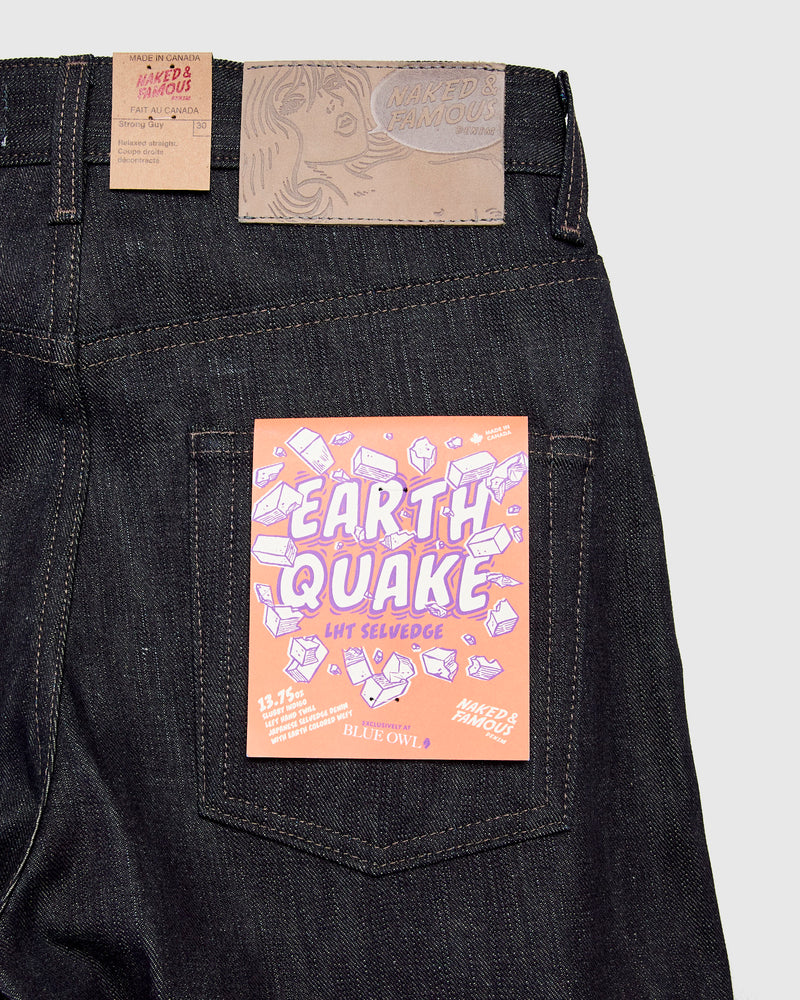 "Earthquake - Left Hand Twill" 13.75oz Slub Selvedge Denim - Strong Guy Fit