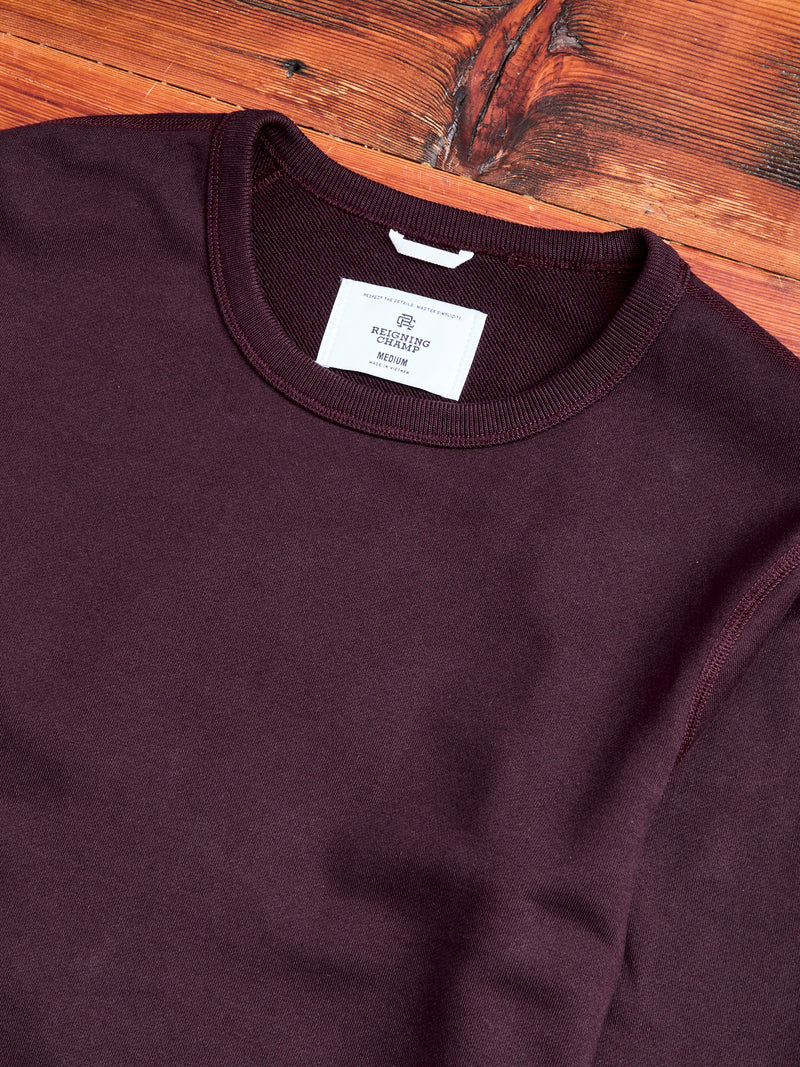 Crewneck Sweater in Oxblood