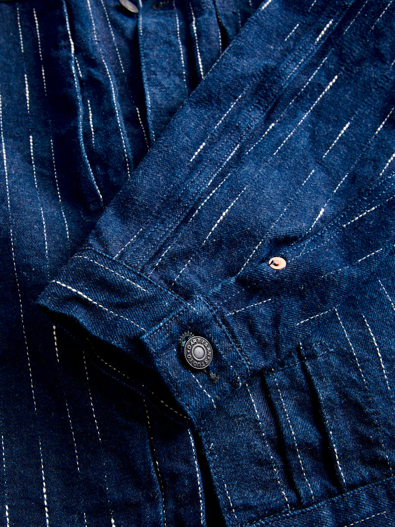 D4589 "Rain Kasuri" 14oz Selvedge Type-2 Jacket in Indigo