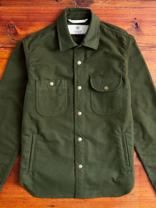 Service Shirt in Olive Flannel