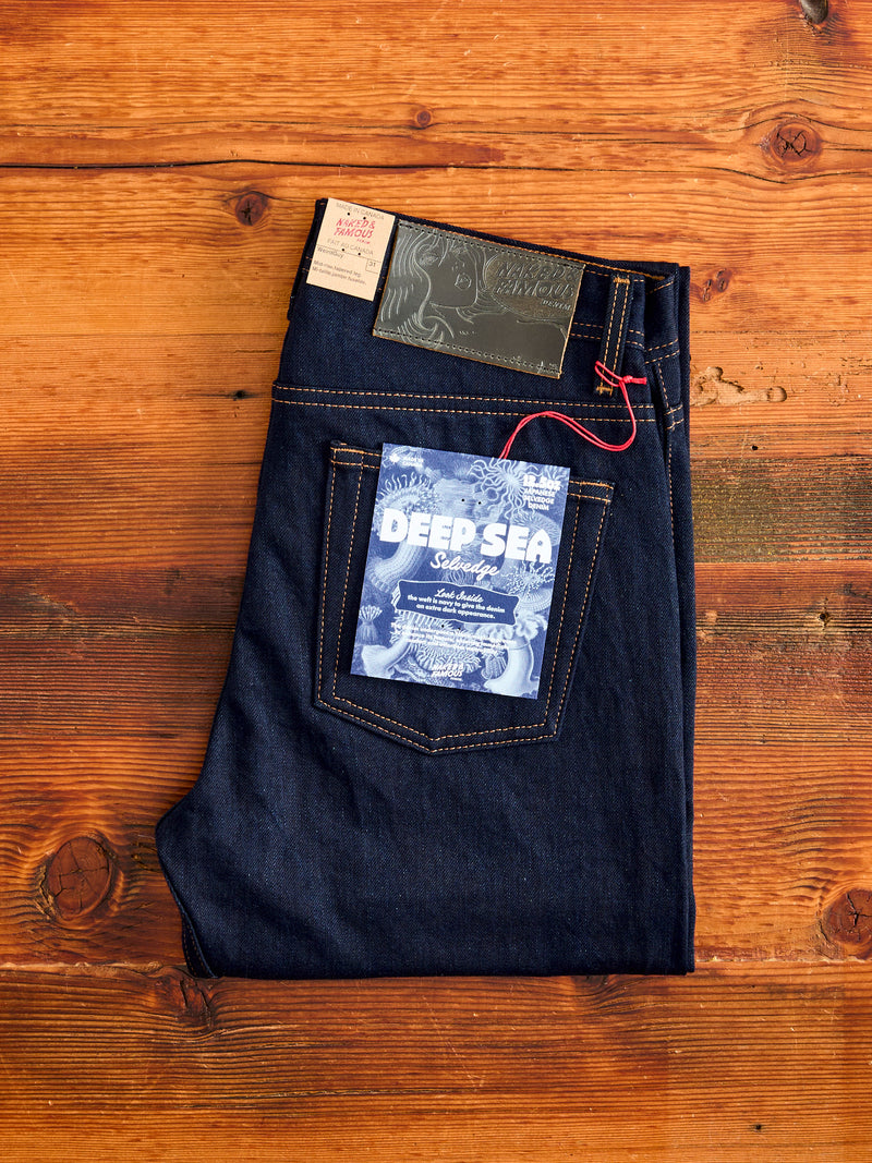 "Deep Sea Selvedge" 12.5oz Double Indigo Selvedge Denim - Weird Guy Fit