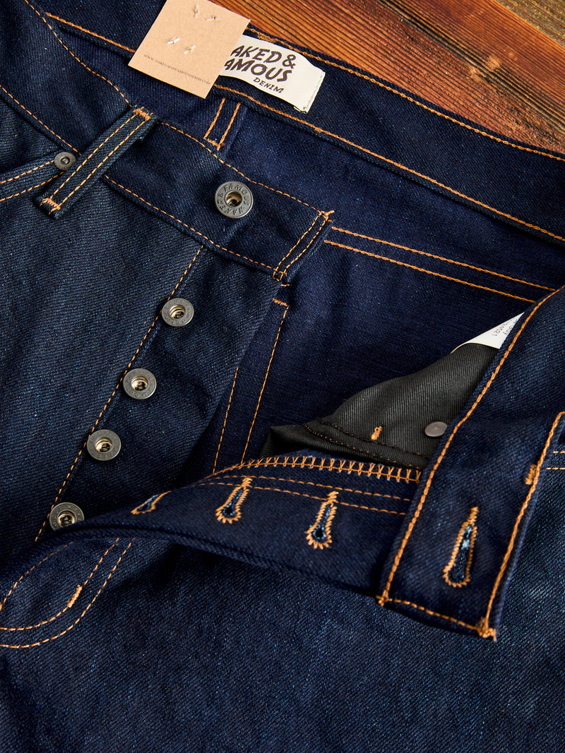 "Deep Sea Selvedge" 12.5oz Double Indigo Selvedge Denim - Weird Guy Fit