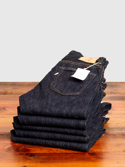EX-019 "Extra Slub" 17.5oz Rinsed Selvedge Denim - Relaxed Tapered Fit