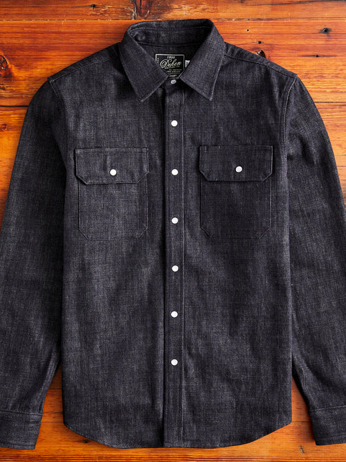 Drover Overshirt in Slate Denim