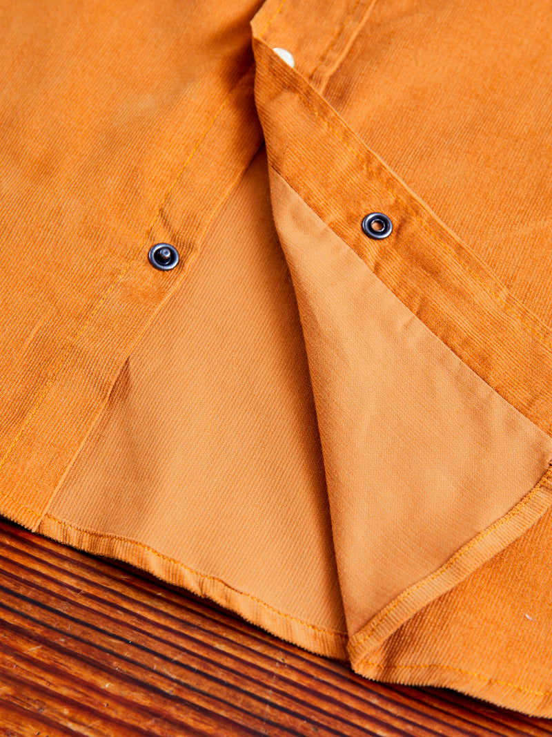 Corduroy Dollard Western Shirt in Beige