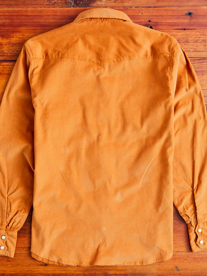 Corduroy Dollard Western Shirt in Beige
