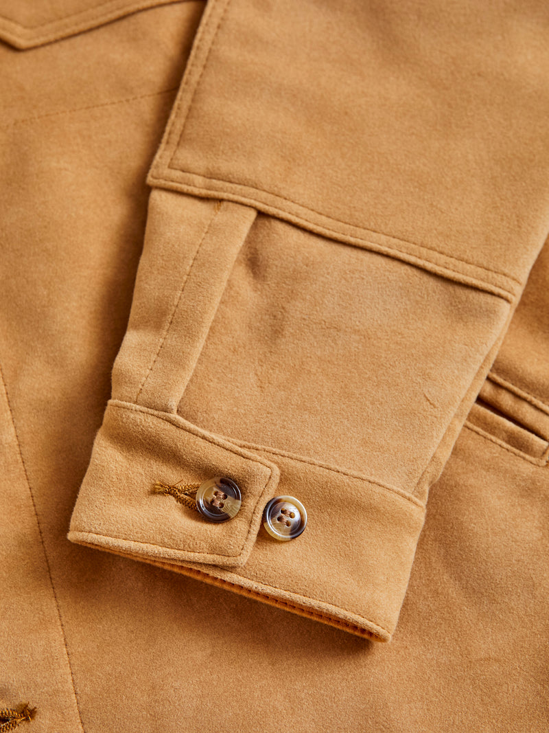 Crissman Overshirt in Camel Moleskin