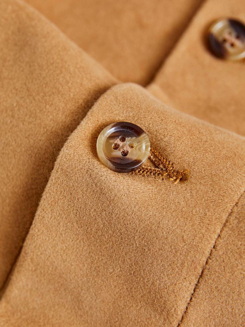 Crissman Overshirt in Camel Moleskin