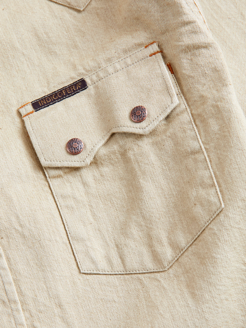 Ryman 7.5oz Denim Shirt in Carson Beige