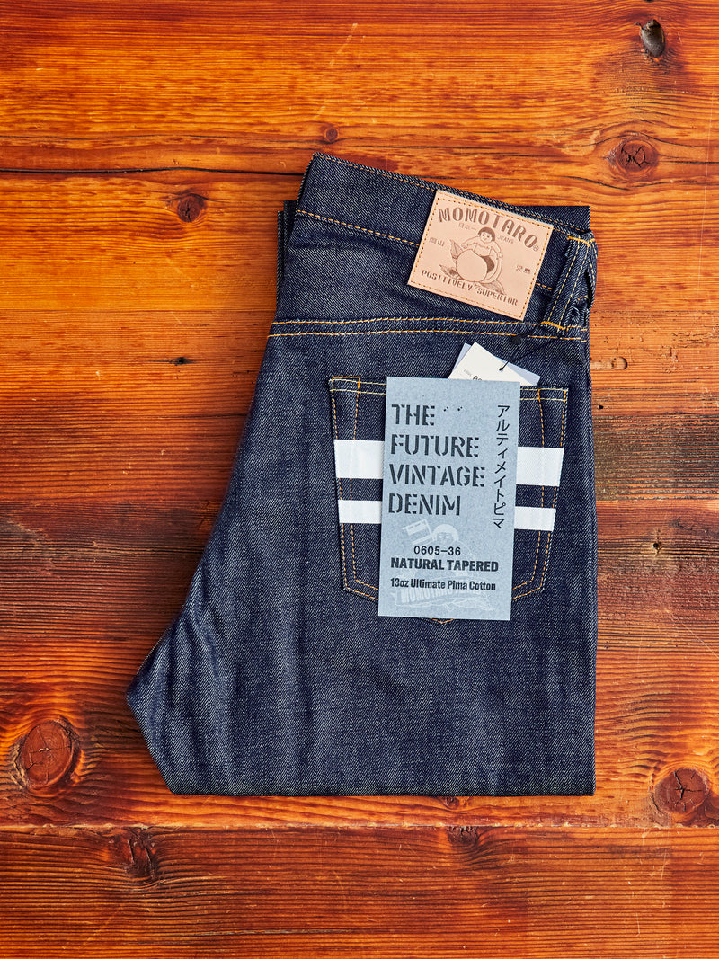 0605-36SP "Ultimate Pima GTB" 13oz Selvedge Denim - Natural Tapered Fit