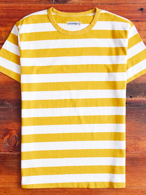 Shifter Stripe T-Shirt in Mustard
