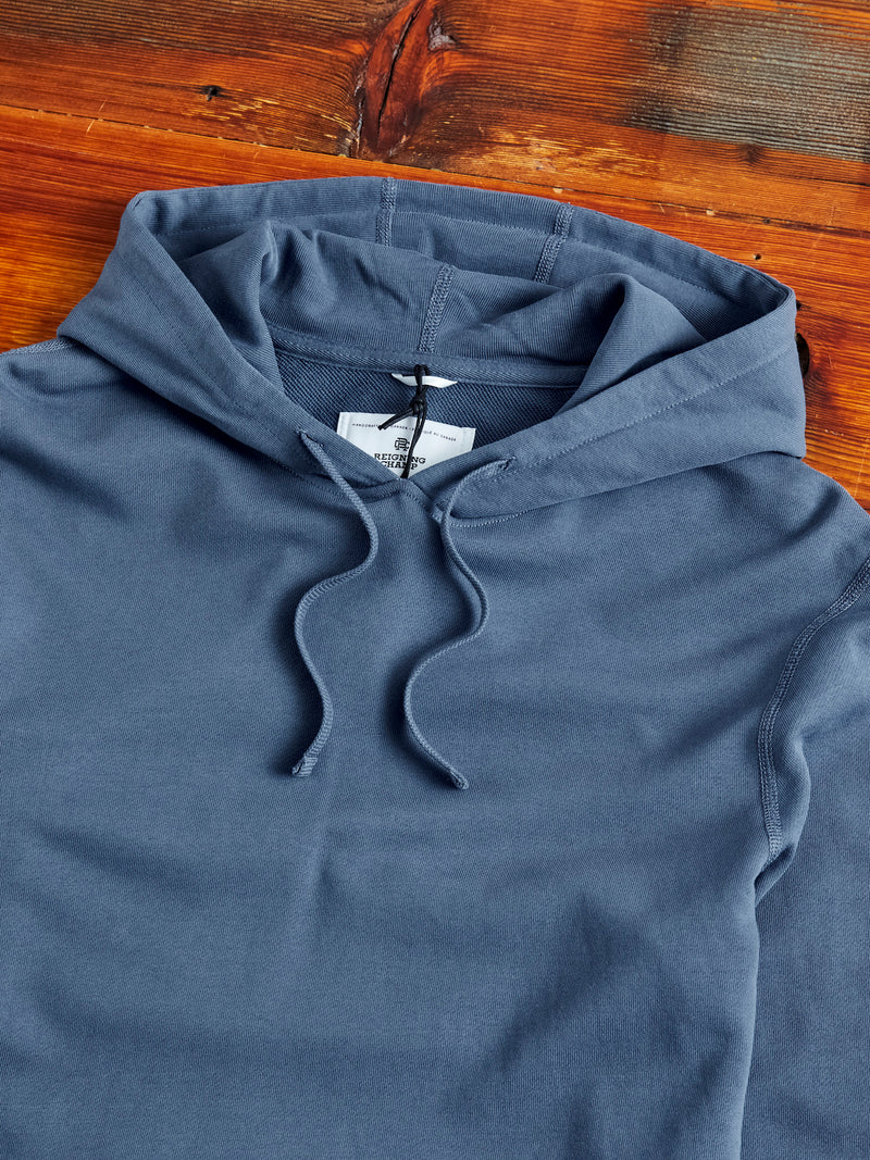 Lightweight Pullover Hoodie in Washed Blue