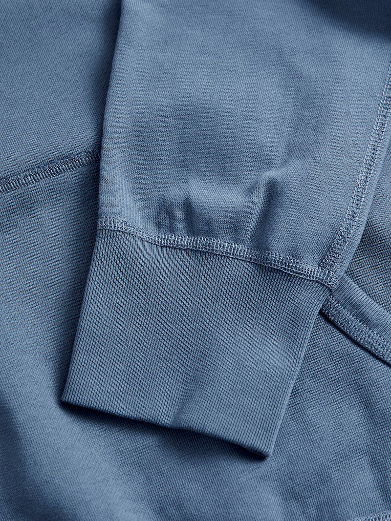 Lightweight Pullover Hoodie in Washed Blue