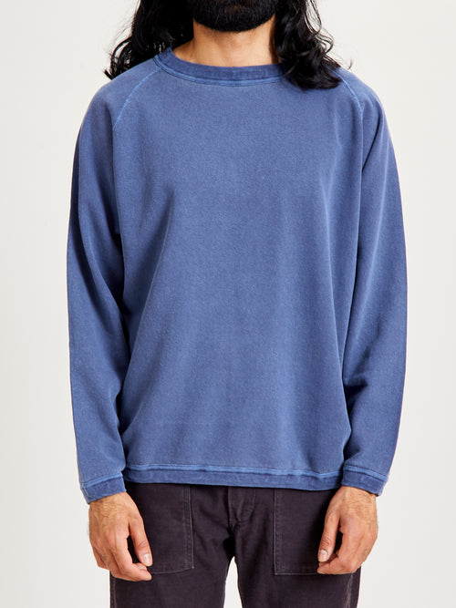 Pigment Dyed French Terry Sweatshirt in Indigo