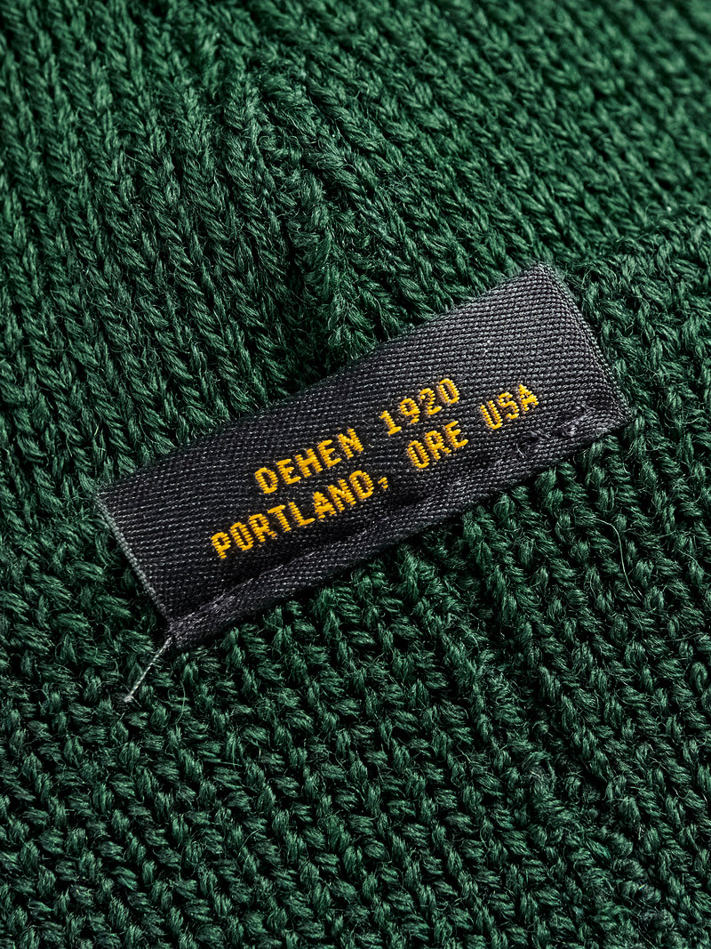 Wool Knit Watch Cap in Pine