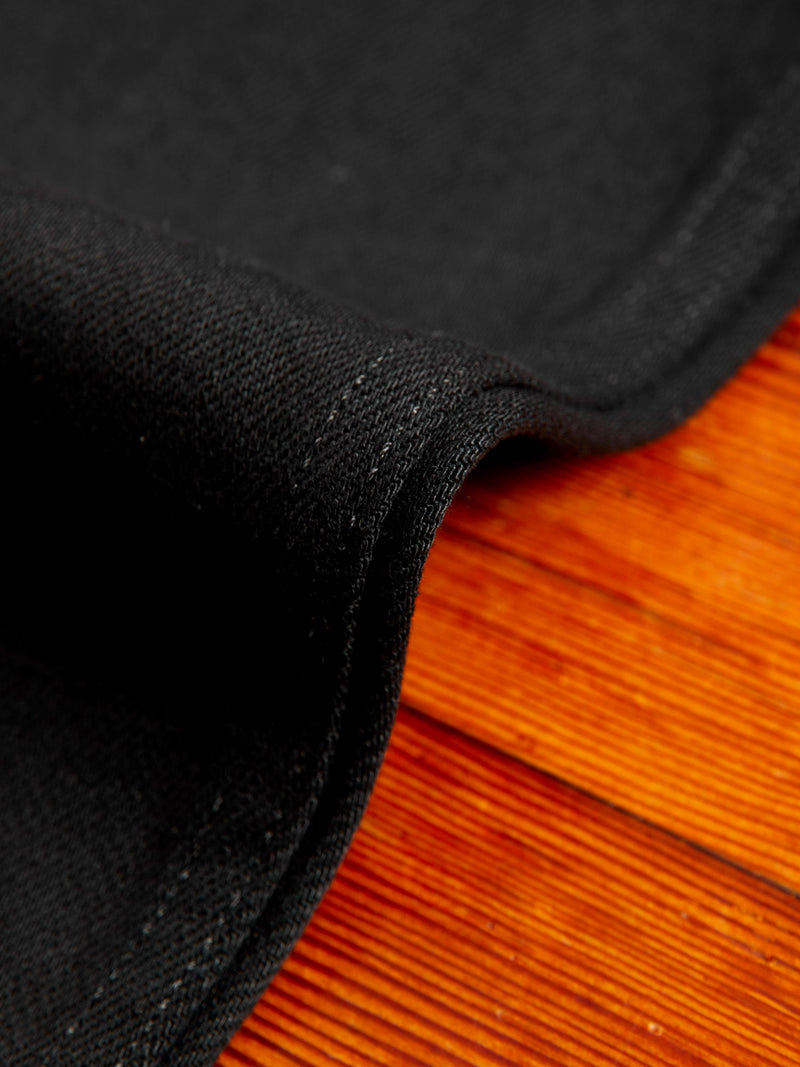 Fatigue Pants in Black Cotton Bull Denim