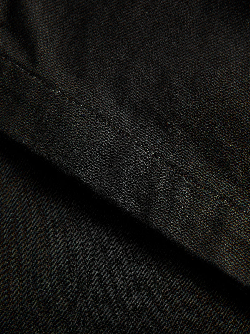 Fatigue Pants in Black Cotton Bull Denim