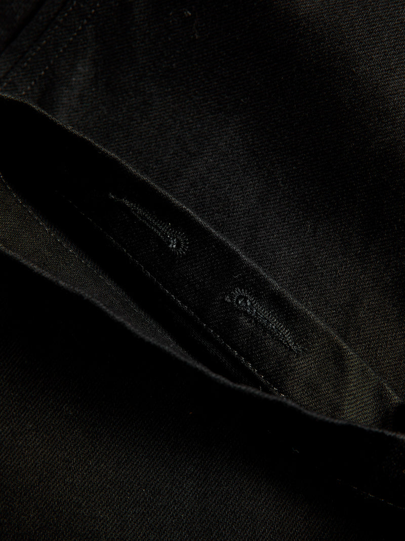 Fatigue Pants in Black Cotton Bull Denim