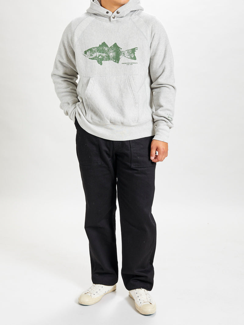 Fatigue Pants in Black Cotton Bull Denim