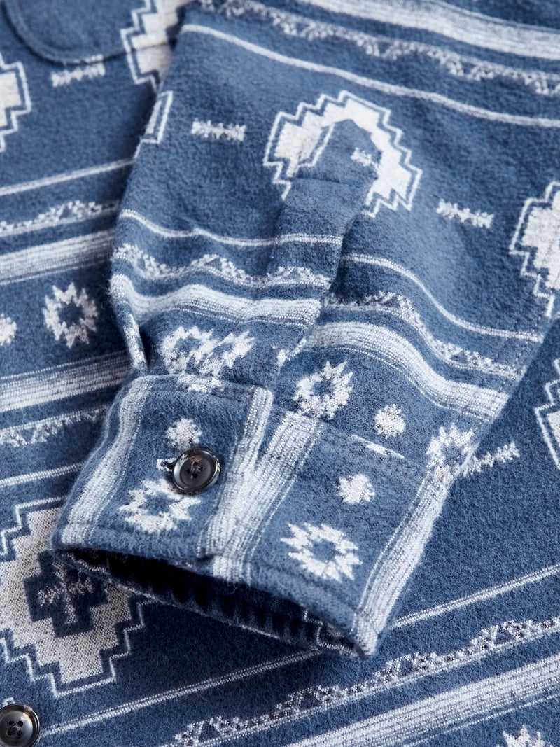 Benson Flannel Work Shirt in Blue Southwest