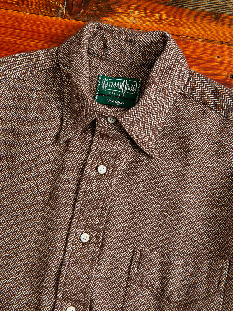 Herringbone Flannel in Brown