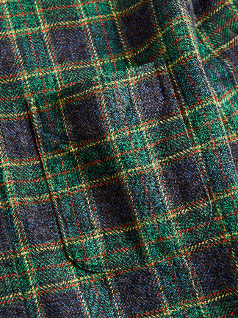 Cotton Tweed Check in Green