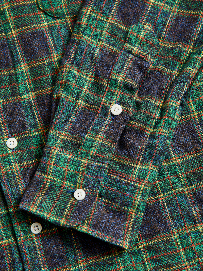 Cotton Tweed Check in Green