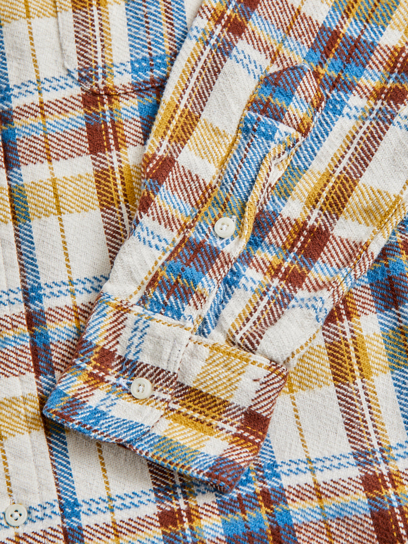 Brushed Triple-Yarn Flannel in White