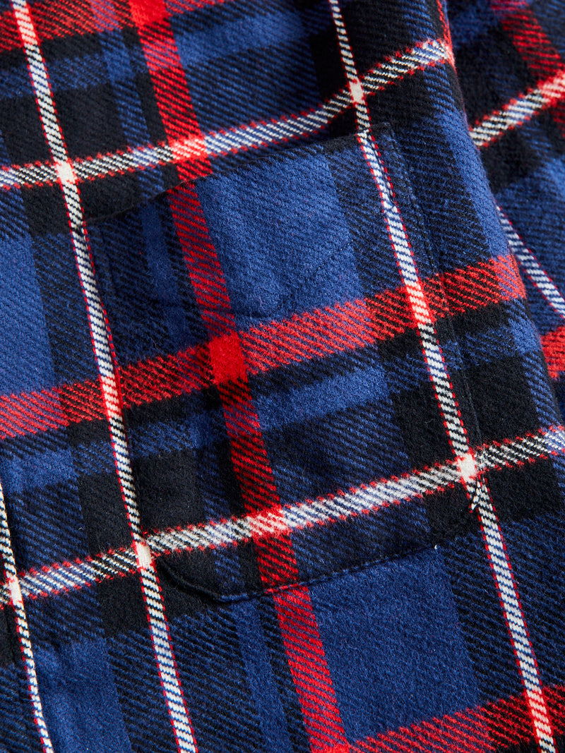 Brushed Triple-Yarn Flannel in Dark Navy