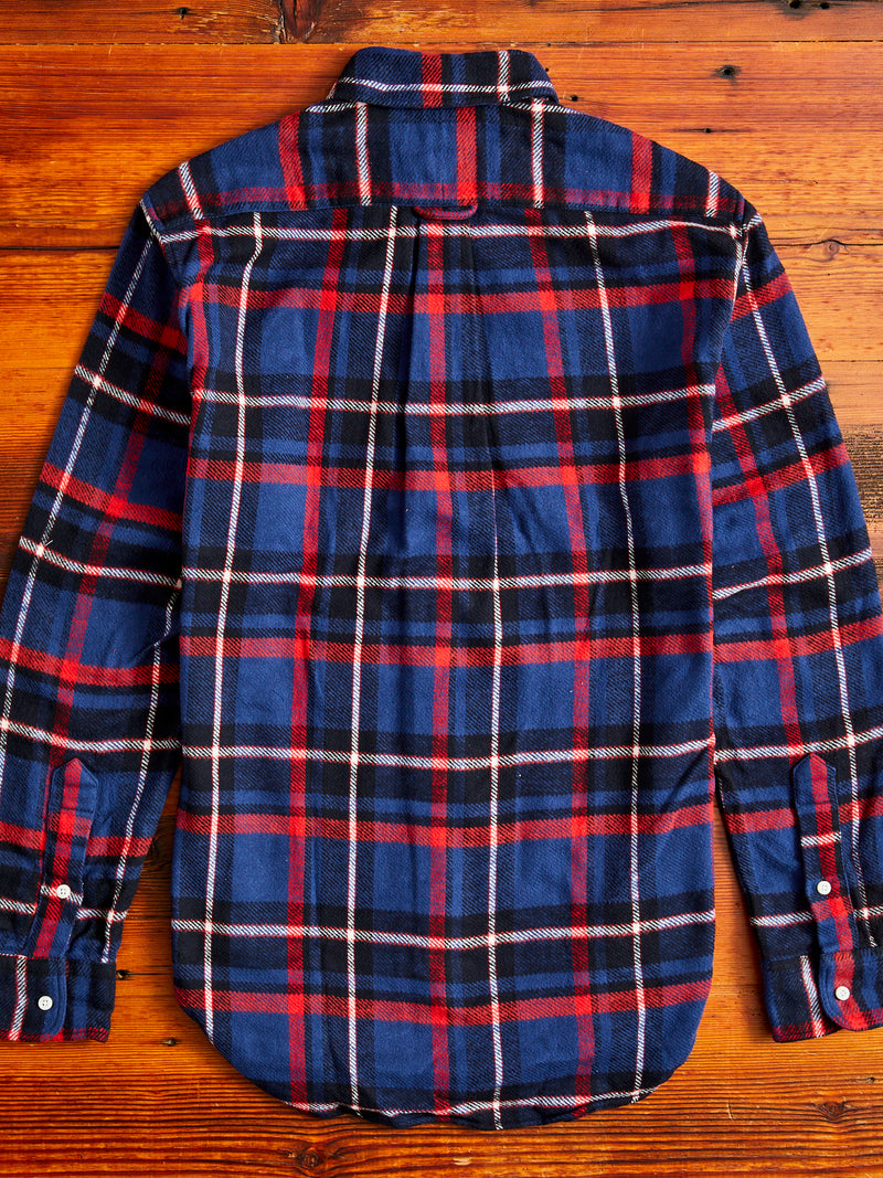 Brushed Triple-Yarn Flannel in Dark Navy