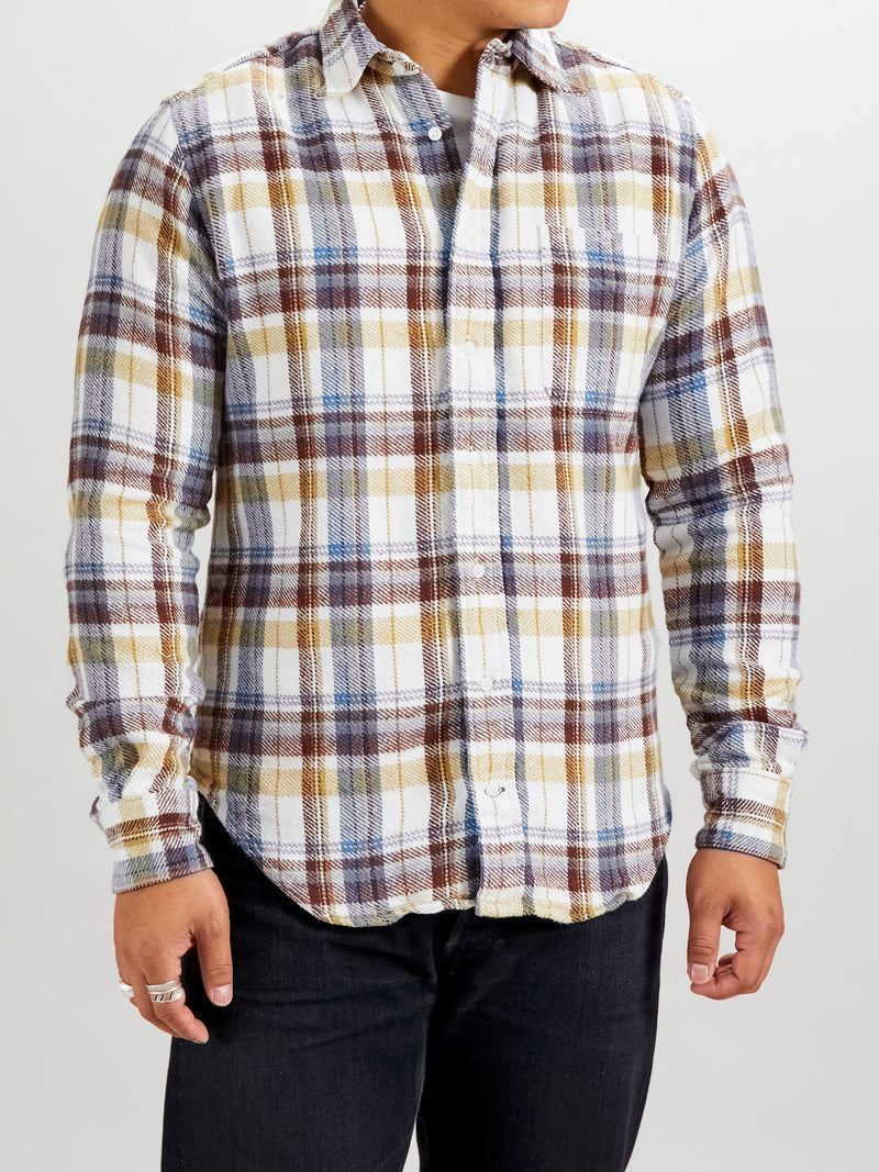 Brushed Triple-Yarn Flannel in White