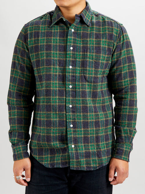Cotton Tweed Check in Green