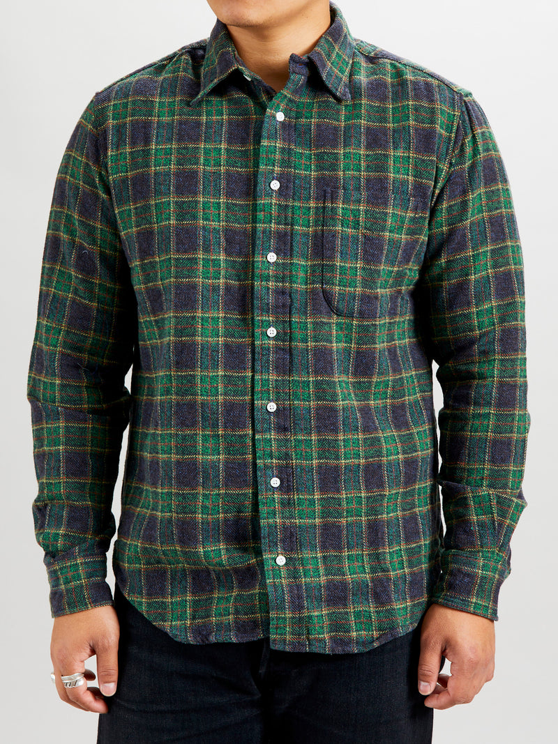 Cotton Tweed Check in Green
