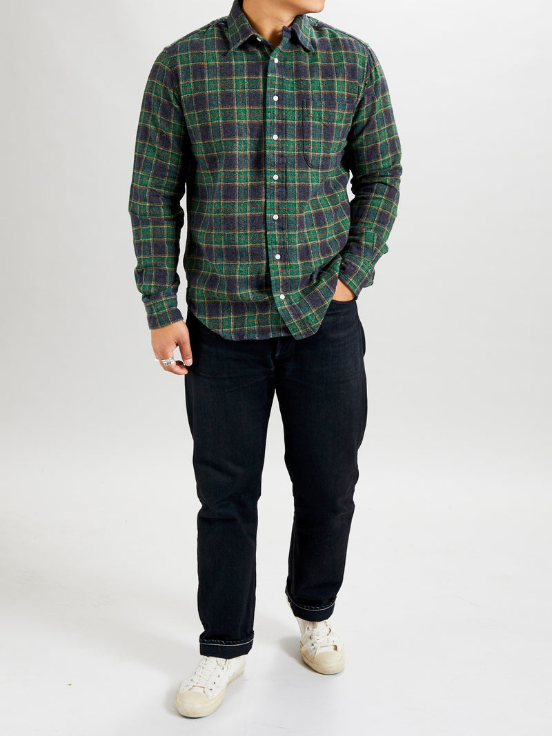 Cotton Tweed Check in Green