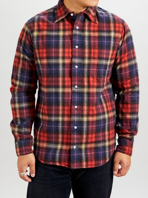 Shaggy Flannel in Red Check