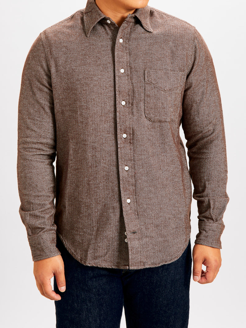 Herringbone Flannel in Brown