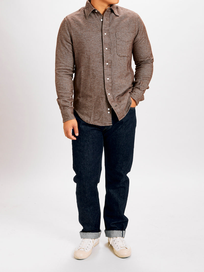 Herringbone Flannel in Brown