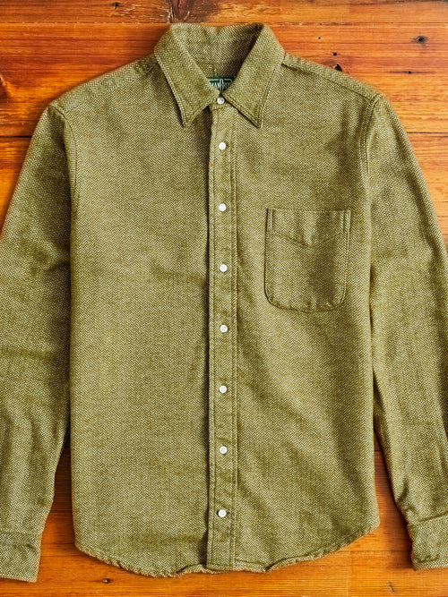 Herringbone Flannel in Olive