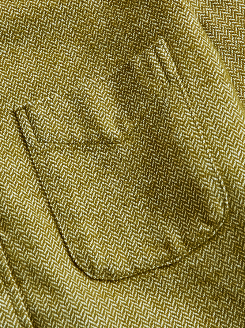 Herringbone Flannel in Olive