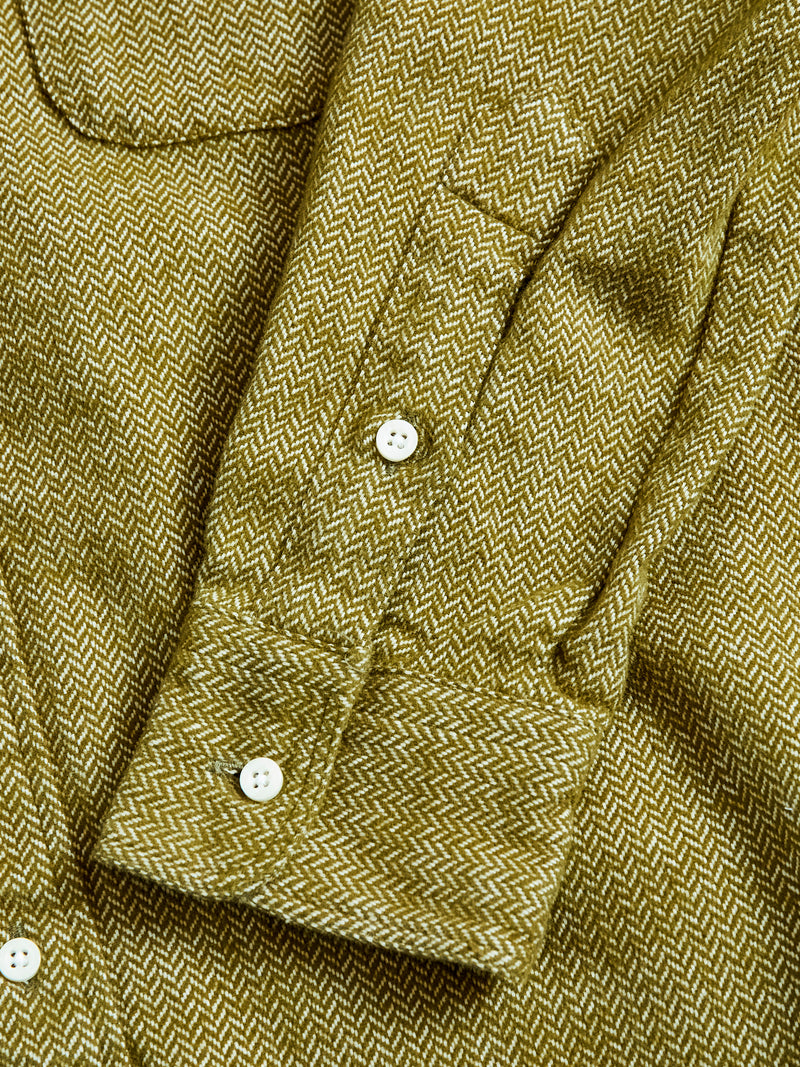 Herringbone Flannel in Olive